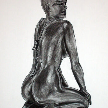 Peinture intitulée "femme-zippee-1.jpg" par Patricia M. Le Démon Du Crayon, Œuvre d'art originale