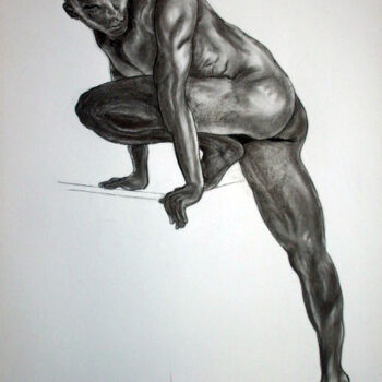 Peinture intitulée "athlète.jpg" par Patricia M. Le Démon Du Crayon, Œuvre d'art originale