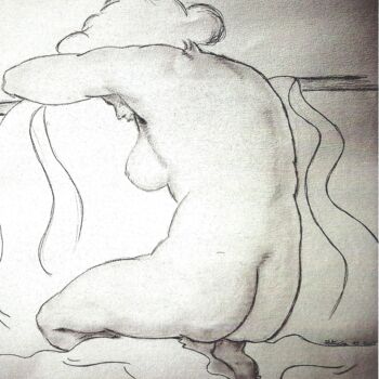 Pintura intitulada "insomnie-001.jpg" por Patricia M. Le Démon Du Crayon, Obras de arte originais