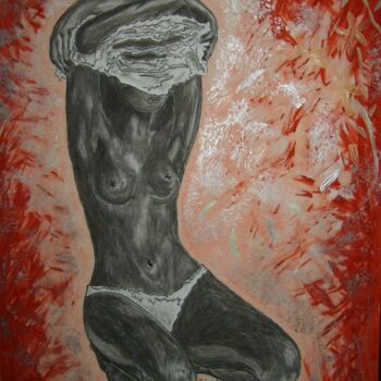 Картина под названием "effeuillage.jpg" - Patricia M. Le Démon Du Crayon, Подлинное произведение искусства, Древесный уголь