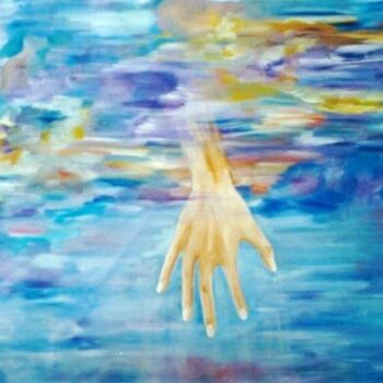 Painting titled "La mano de Dios" by Patricia Maiolino, Original Artwork, Oil