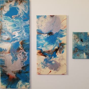 Картина под названием "La terre vue du ciel" - Patricia Mollard Silvestre, Подлинное произведение искусства, Акрил Установле…