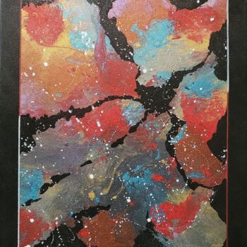 Painting titled "EXPLOSION DE COULEU…" by Patricia Mollard Silvestre, Original Artwork, Acrylic Mounted on Wood Stretcher fr…