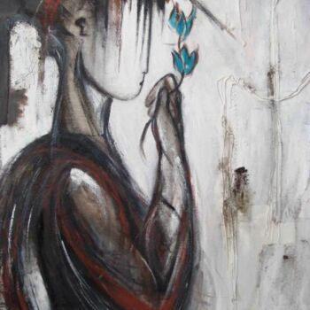 Pintura titulada "Le rameau d'olivier" por Patricia Mulko, Obra de arte original, Oleo