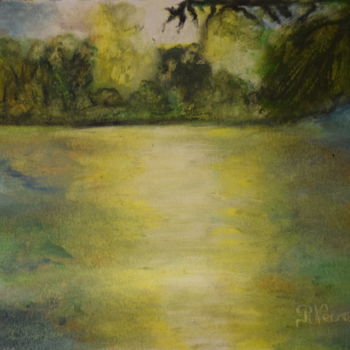 Drawing titled "Reflet" by Patricia Neveux, Original Artwork, Pastel