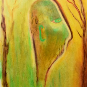 Drawing titled "L'homme nature" by Patricia Neveux, Original Artwork, Pastel