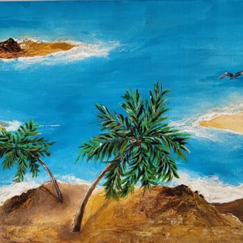 Peinture intitulée "En pleine mer" par Patricia Poulot, Œuvre d'art originale, Acrylique