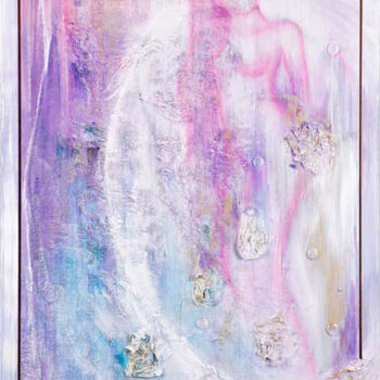 Painting titled "angel of light" by Patricia Queritet, Original Artwork