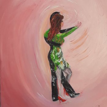Картина под названием "Les amoureux du tan…" - Patricia Sensidoni, Подлинное произведение искусства, Масло Установлен на Дер…