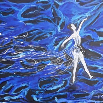 Pintura titulada "La danseuse" por Patricia Sensidoni, Obra de arte original, Oleo Montado en Bastidor de camilla de madera