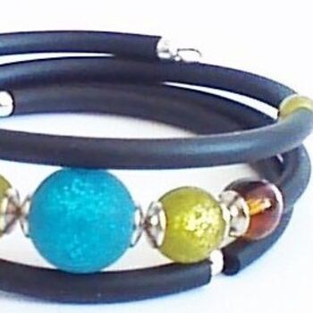 Design intitulée "bracelet 3 tours, t…" par Patricia Vigeoz, Œuvre d'art originale, Bracelets