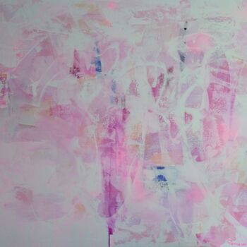Painting titled ""Pink Clouds" Series" by Patricia Von Andersen, Original Artwork, Acrylic