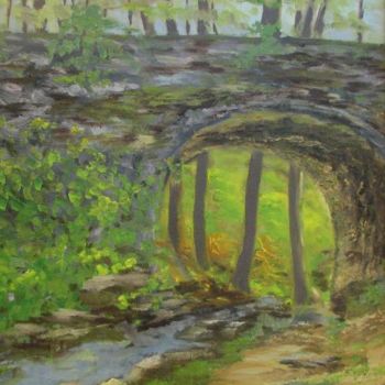 Painting titled "Opening to the Light" by Patricia Barone, Original Artwork, Oil