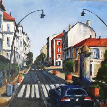 Peinture intitulée "Avenue du Général d…" par Patricia Lejeune, Œuvre d'art originale, Huile