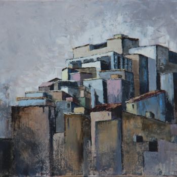 Painting titled "Favela Nord" by Patricia Lejeune, Original Artwork