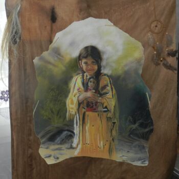 Malarstwo zatytułowany „indienne cheyenne e…” autorstwa Patricia Chareyron, Oryginalna praca