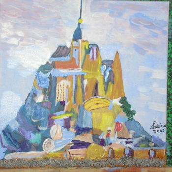 Peinture intitulée "mont-st-michel-2009…" par Patricia Chareyron, Œuvre d'art originale