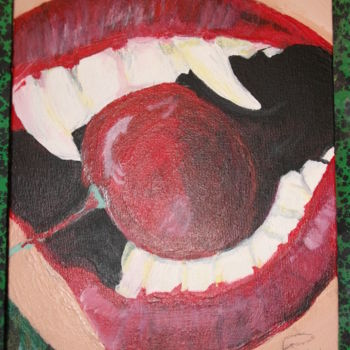 Pintura titulada "dent-vampire-2009.j…" por Patricia Chareyron, Obra de arte original