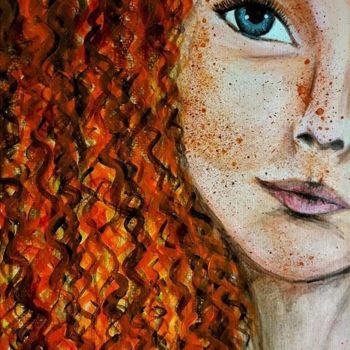 "Ginger girl" başlıklı Tablo Pat Couret tarafından, Orijinal sanat, Akrilik