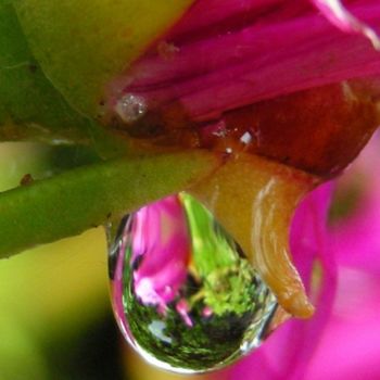 Photographie intitulée "goutte eau N°7" par Patricia Saulais, Œuvre d'art originale, Photographie numérique