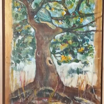Peinture intitulée "La femme arbre" par Patricia Segond, Œuvre d'art originale, Acrylique Monté sur Châssis en bois