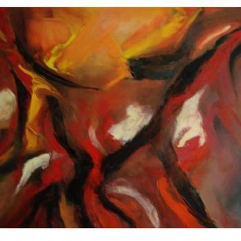 Pintura intitulada "Danse du feu" por Patricia Spitz, Obras de arte originais