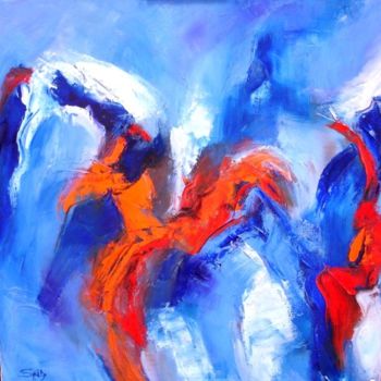 绘画 标题为“Chorégraphie bleue…” 由Patricia Spitz, 原创艺术品