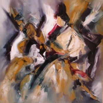 Painting titled "Causerie" by Patricia Spitz, Original Artwork