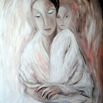 Painting titled "MI MADRE - LA VIDA" by Patricia Tobaldo, Original Artwork, Oil