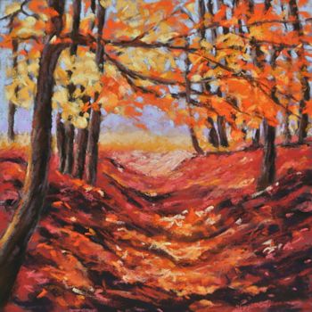 Painting titled "Indian Summer" by Patricia Vogt, Original Artwork, Pastel