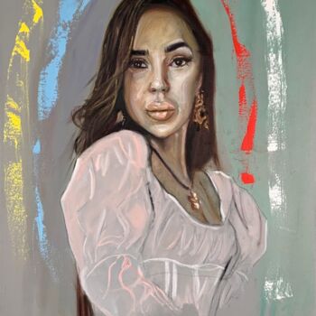 "Latin Woman" başlıklı Tablo Patricio Zazzini tarafından, Orijinal sanat, Petrol