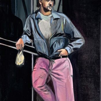 Pittura intitolato "Barfly" da Patricio Zazzini, Opera d'arte originale, Olio