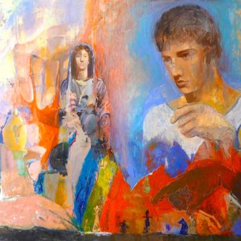 Pittura intitolato "huile .la-reine-est…" da Patrick Amorsi, Opera d'arte originale