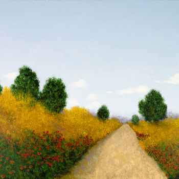 Peinture intitulée "Tuscan Road" par Patrick Antonelle, Œuvre d'art originale, Huile