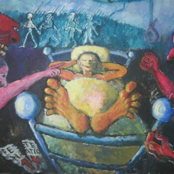 Pittura intitolato "LA MAUVAISE REPUTAT…" da Patrick Basset, Opera d'arte originale, Olio