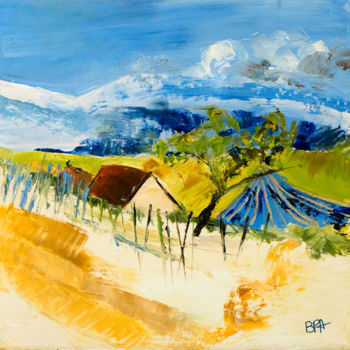 Peinture intitulée "Terres de Provence…" par Patrick Bauquel, Œuvre d'art originale, Huile