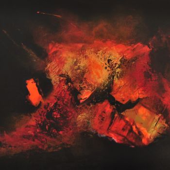 Painting titled "magma" by Bernon, Original Artwork, Acrylic