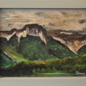 Peinture intitulée "paysage" par Bernon, Œuvre d'art originale, Acrylique