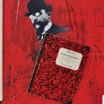Collages intitulée "Erik Satie. Le fils…" par Bernon, Œuvre d'art originale, Acrylique Monté sur Châssis en bois