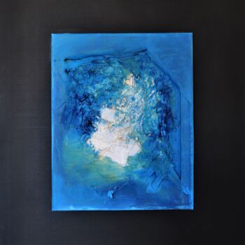 Peinture intitulée "Noir et bleu." par Bernon, Œuvre d'art originale, Acrylique