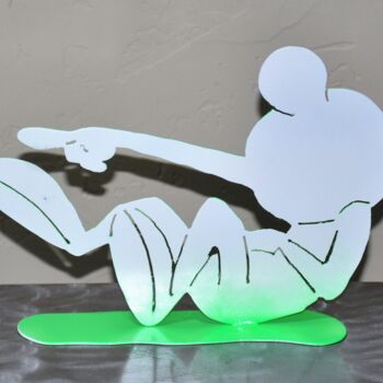 Skulptur mit dem Titel "Personnage en métal…" von Patrick Blandin, Original-Kunstwerk, Edelstahl