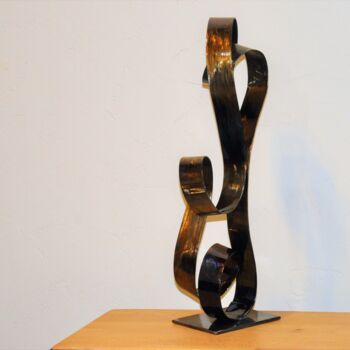 Sculpture titled "Evolution" by Patrick Blandin, Original Artwork, Metals