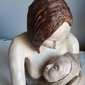 Sculpture titled "Le repos" by Patrick Bonnet, Original Artwork, Ceramics