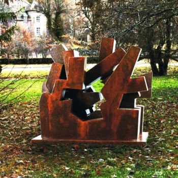 「Architecture en mou…」というタイトルの彫刻 Patrick Boutillier De St Andréによって, オリジナルのアートワーク, 金属