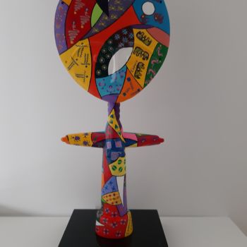 Sculpture intitulée "A la lumière frisan…" par Patrick Chaneac, Œuvre d'art originale, Acrylique