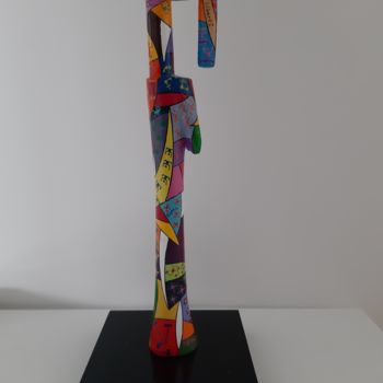 Sculptuur getiteld "sa robe à tourniquet" door Patrick Chaneac, Origineel Kunstwerk, Acryl