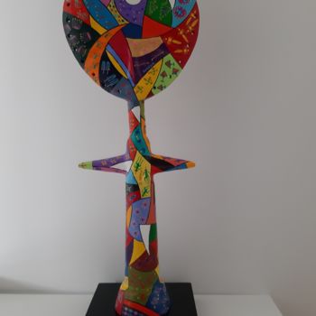 Skulptur mit dem Titel "Aux longues aiguill…" von Patrick Chaneac, Original-Kunstwerk, Acryl
