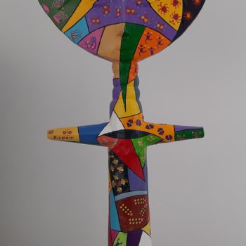 Escultura intitulada "La palette de son g…" por Patrick Chaneac, Obras de arte originais, Acrílico