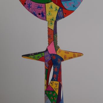 Sculpture titled "Sa chair de sorbet…" by Patrick Chaneac, Original Artwork, Acrylic