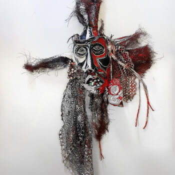 Escultura intitulada "Masque 3 en cours" por Patrick Danion (spasp), Obras de arte originais, Média Mixtas